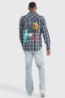 Mens Grey Tall Relaxed Rigid Flare Jean
