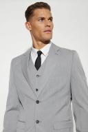 Mens Grey Tall Slim Single Breasted Suit Jacket