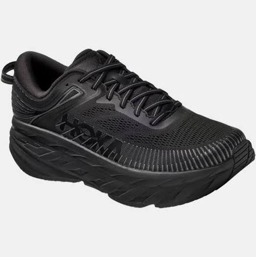 Mens Hoka Bondi 7 Extra-Wide Black/Black / 9.5