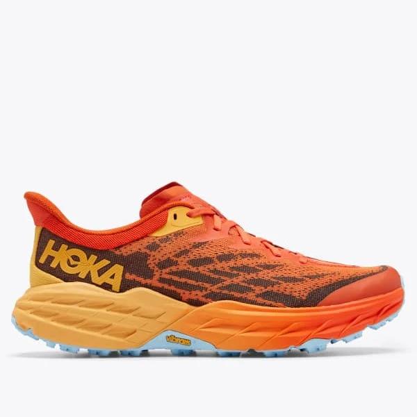 Mens Hoka Speedgoat 5 Wide Puffins Bill/Amber Yellow / 13
