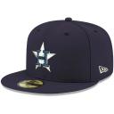 Mens Houston Astros New Era Astros Logo White 59FIFTY Fitted Cap Navy/Navy
