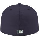 Mens Houston Astros New Era Astros Logo White 59FIFTY Fitted Cap Navy/Navy