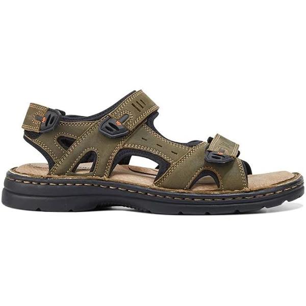 Mens Hush Puppies Simmer Brown Greystone Grey Tan Sandals Leather Shoes