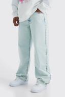 Mens Ice Blue Baggy Rigid Jean
