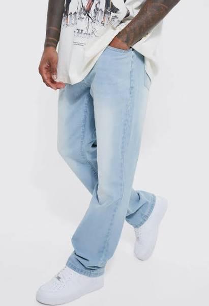 Mens Ice Blue Relaxed Fit Jeans