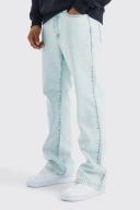 Mens Ice Blue Relaxed Rigid Flare Jean