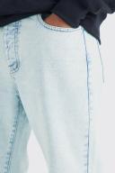 Mens Ice Blue Relaxed Rigid Flare Jean