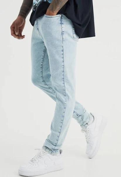 Mens Ice Blue Skinny Stretch Jean