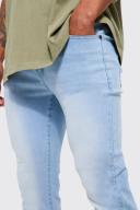 Mens Ice Blue Skinny Stretch Jeans