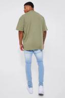 Mens Ice Blue Skinny Stretch Jeans