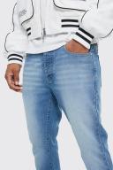 Mens Ice Blue Slim Rigid Flare Jeans