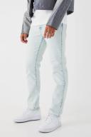 Mens Ice Blue Straight Rigid Jean