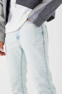 Mens Ice Blue Straight Rigid Jean
