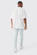 Mens Ice Blue Super Skinny Stretch Jean