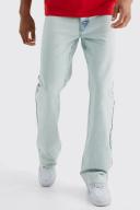 Mens Ice Blue Tall Relaxed Rigid Flare Jean