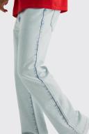 Mens Ice Blue Tall Relaxed Rigid Flare Jean