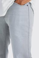 Mens Ice Grey Relaxed Rigid Flare Jean