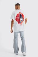 Mens Ice Grey Relaxed Rigid Flare Jean