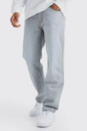 Mens Ice Grey Relaxed Rigid Jean