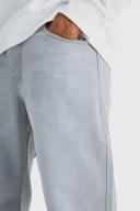 Mens Ice Grey Relaxed Rigid Jean
