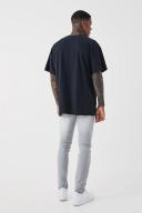 Mens Ice Grey Skinny Stretch Jean