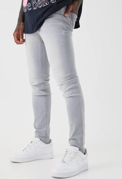 Mens Ice Grey Skinny Stretch Jean