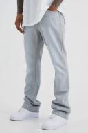 Mens Ice Grey Slim Rigid Flare Jean