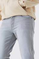Mens Ice Grey Straight Rigid Jean