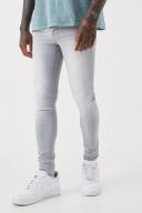 Mens Ice Grey Super Skinny Stretch Jean
