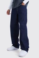 Mens Indigo Tall Baggy Rigid Jean