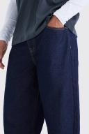 Mens Indigo Tall Baggy Rigid Jean