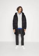 Mens Jack & Jones Longline Padded Coat - Black