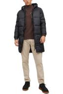 Mens Jack & Jones Longline Padded Coat - Black