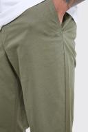 Mens Khaki Fixed Waist Slim Fit Textured Chino