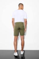 Mens Khaki Fixed Waist Slim Formal Short