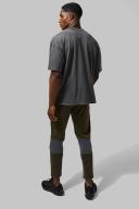 Mens Khaki Man Active Ultra Stretch Contrast Cropped Joggers