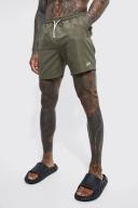 Mens Khaki Original Man Mid Length Swim Shorts