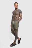 Mens Khaki Original Man Mid Length Swim Shorts