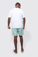 Mens Khaki Plus Mid Length Cargo Swim Shorts