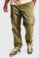 Mens Khaki Plus Regular Fit Cargo Trouser