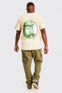 Mens Khaki Plus Regular Fit Cargo Trouser
