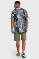 Mens Khaki Tall Elastic Waist Cargo Shorts