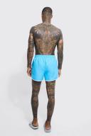 Mens Light Blue Man Signature Runner Swim Shorts