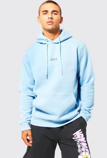 Mens Light Blue Offcl Over The Head Hoodie
