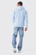Mens Light Blue Oversized Basic Hoodie