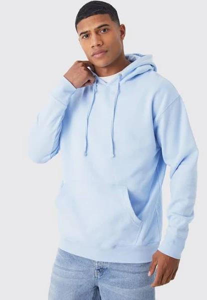 Mens Light Blue Oversized Basic Hoodie