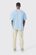 Mens Light Blue Oversized Basic T-Shirt