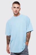 Mens Light Blue Oversized Official Floral Graphic T-Shirt