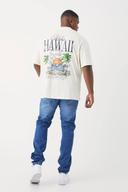 Mens Light Blue Plus Skinny Stretch All Over Rip Stacked Jeans