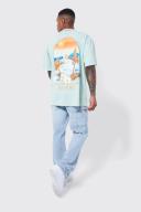 Mens Light Blue Relaxed Fit Carpenter Jeans